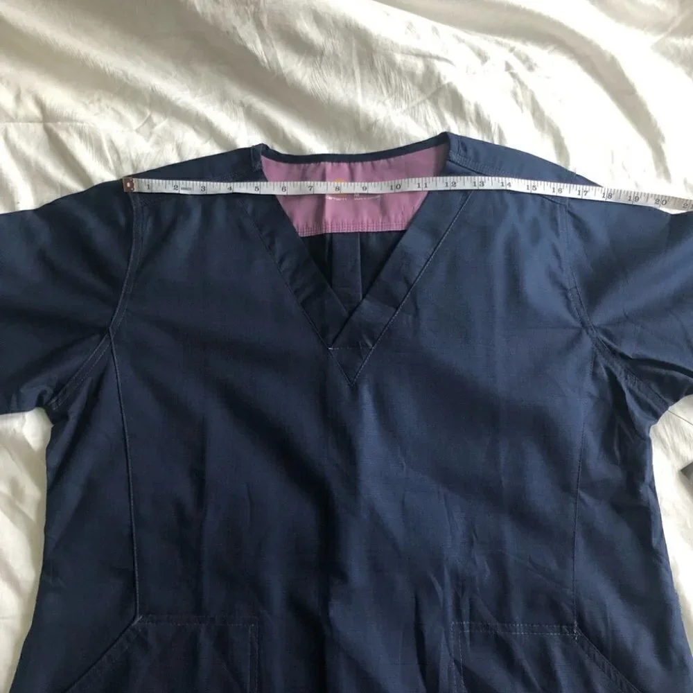 𝅺Carhartt Scrubs V-Neck Multi Pocket Cotton Blend Ripstop Top - Picture 7 of 10
